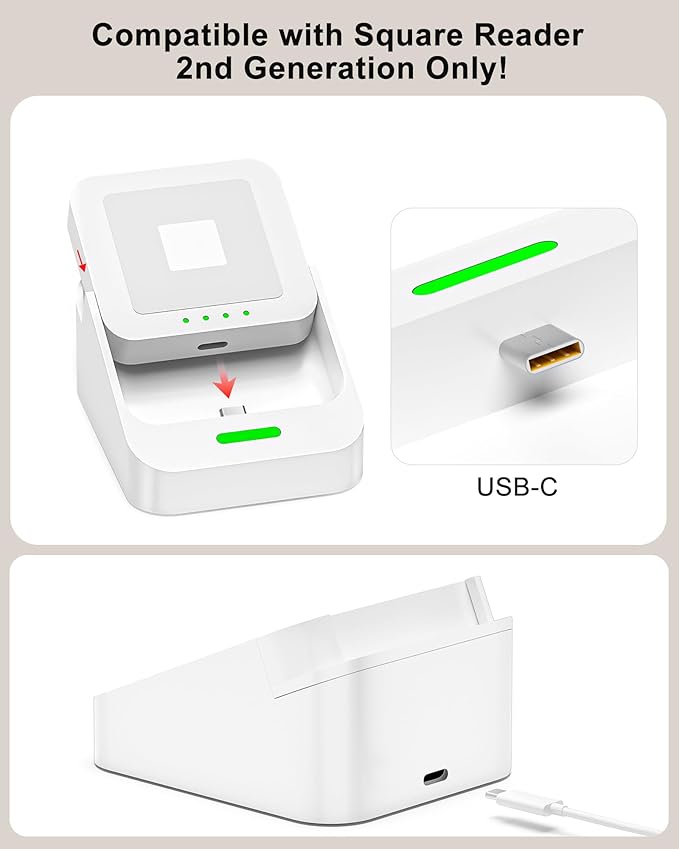 WUKUR Reader Dock for Square Card Reader 2nd Gen, Holder Stand for Square - Image 6