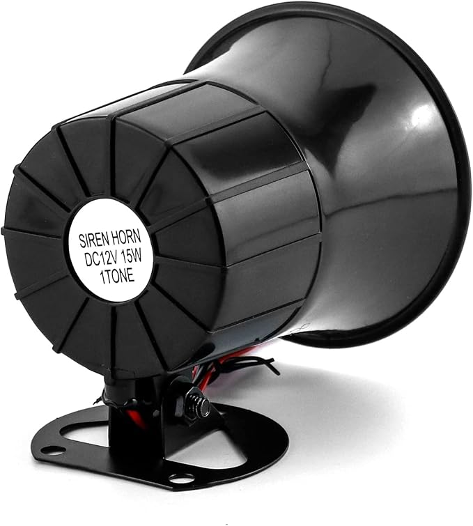 QWORK Electric Siren Horn, 2 Pack DC 12V Security Loud Wired Alarm Siren - Image 2