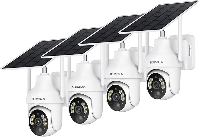 SEHMUA 2K Solar Security Cameras Wireless Outdoor by SEHMUA
