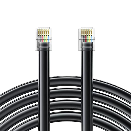 RJ12 Cable Phone Cord RJ12 6P6C Male to Male Straight Wired - Image 3