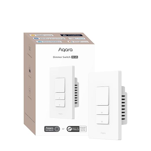 Aaqara Smart Dimmer Switch H2, 2-in-1 Neutral, Thread/Zigbee Support, Silent by Aqara