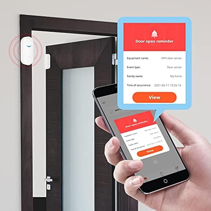 WiFi Door and Window Sensors, Tuya Smart Alarm - Image 2