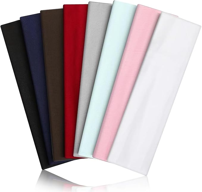 8PCS Summer-Exclusive Non Slip Sports Elastic Soft Running Fashion Headbands by VANRUIDFashionSportHeadbands