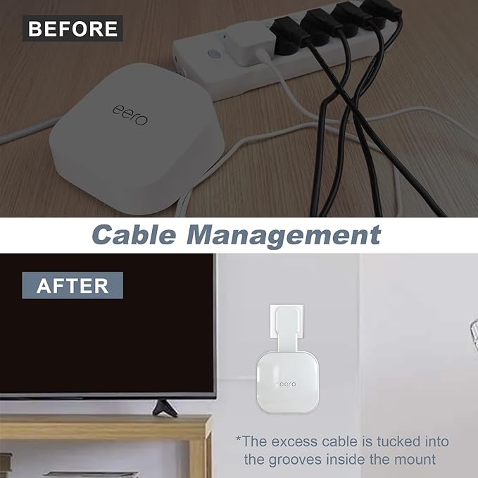 Outlet Wall Mount for eero 7, Stand Bracket Holder Compatible - Image 6