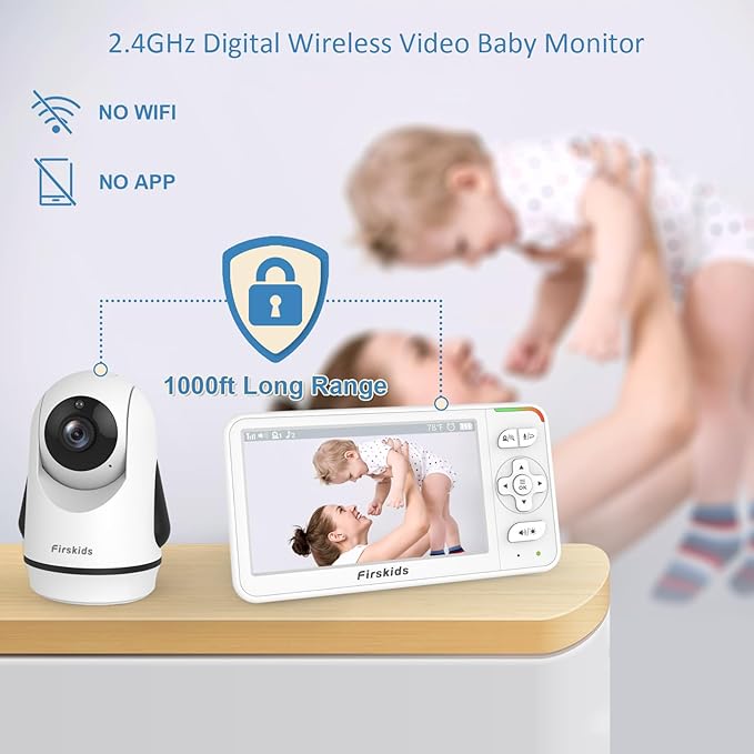 5" Baby Monitor with Dual Cameras and Audio - Image 4