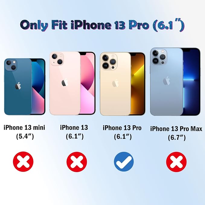 QHOHQ 3 Pack Screen Protector for iPhone 13 Pro 6.1 Inch - Image 2