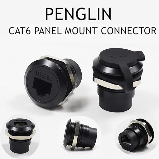 PENGLIN 2Pack RJ45 Panel Mount Coupler, Ethernet LAN Pass Through Connector - Image 2