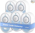 Water Leak Detector 5 Pack, 5-Year Battery Life, Water Alarm by BLIZONTE
