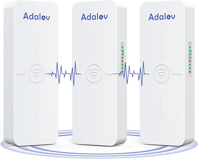 AdaLov CPE881 3 Pack Wireless Bridges, Point to Point Gigabit WiFi Bridge by AdaLov