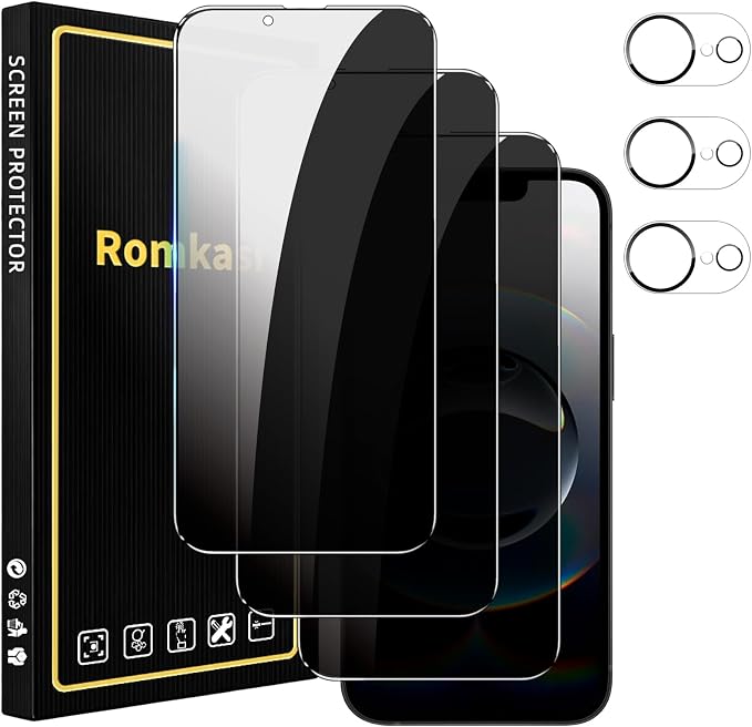 Romkasi 3 Pack Privacy Screen Protector by Unknown