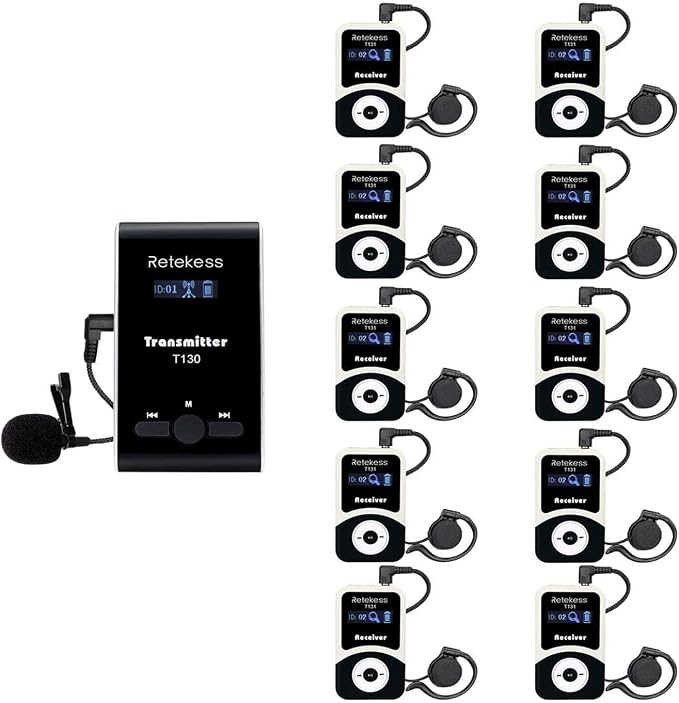 Retekess T130 Wireless Tour Guide Audio System, Church Translation Equipment by Retekess