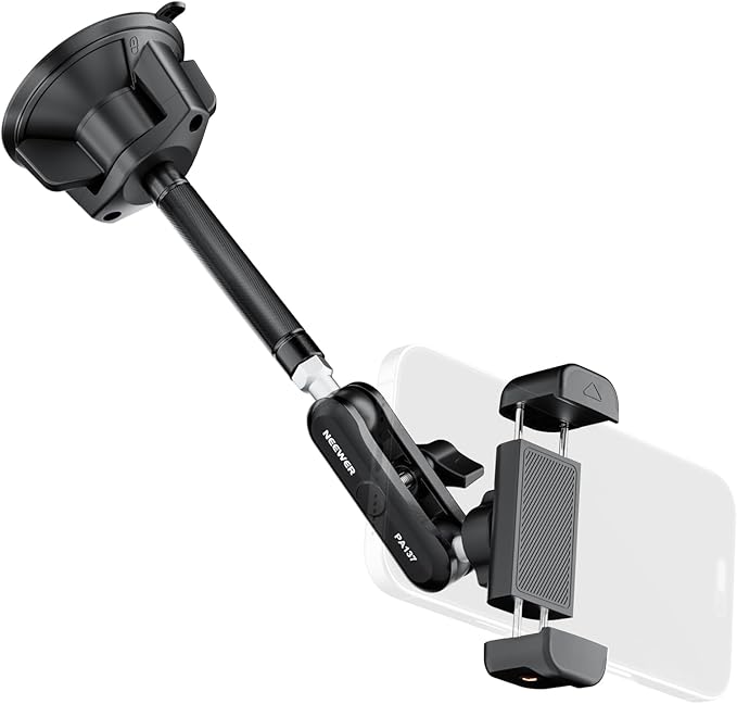 NEEWER Phone Holder for Your Car, 360° Rotating Vacuum Suction Cup Metal Cell by Neewer