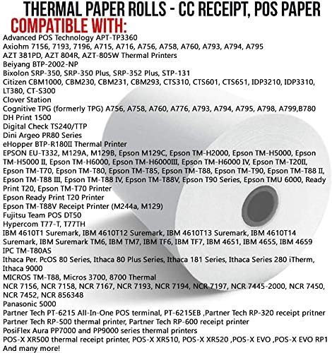 3 1/8 x 230 thermal paper square POS cash register thermal receipt paper rolls - Image 6