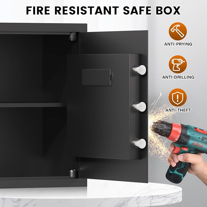 16.54 Inches Tall Safe Box, 2.5 Cuft Home Safe - Image 5