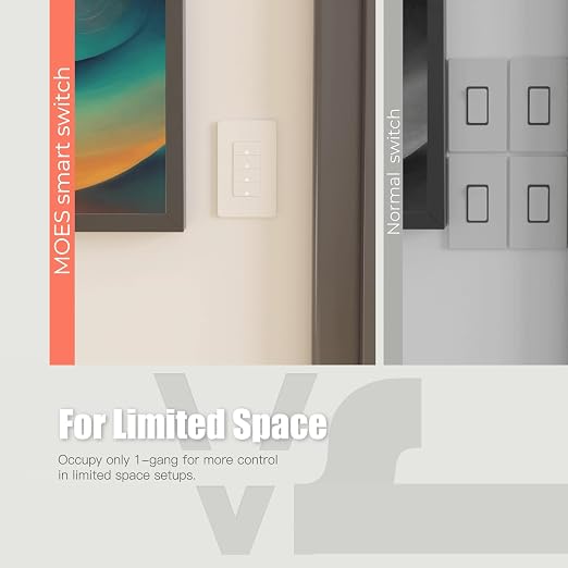 MOES 2nd Generation Wi-Fi Smart Light Switches, Neutral Wire Required, - Image 4