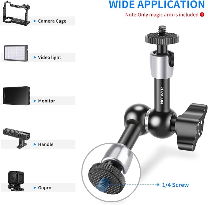 NEEWER 5.9"/15cm Adjustable Friction Magic Arm - Image 3