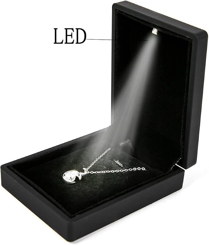 iSuperb® Pendant Box Black Jewelry Case Organizer - Image 2