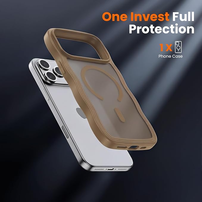 toushion for iPhone 17 Pro Max Case Cute Brown, Fits MagSafe, Matte Skin - Image 3