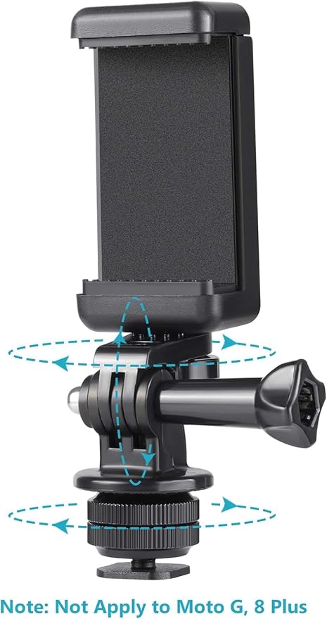 NEEWER Phone Holder/Hot Shoe Mount Adapter Kit Action Camera Mount Compatible - Image 6