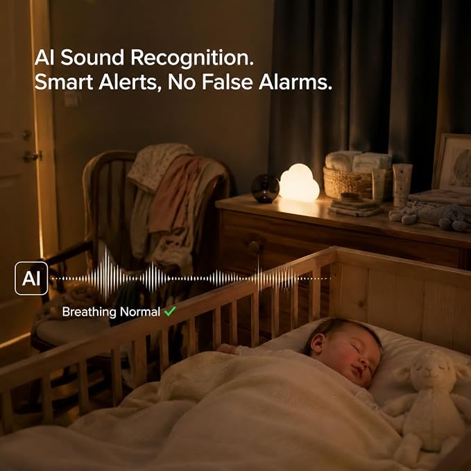 2K 5G Indoor Security Camera for Home, No Subscription AI Baby Monitor - Image 4