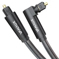 VANAUX 90 Degree Optical Audio Cable Digital Toslink Fiber Optic Cords Male to by VANAUX