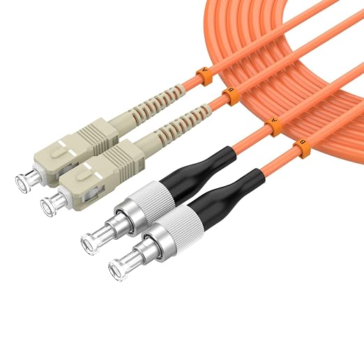 OM1 Multimode Duplex Fiber Patch Cable, SC/UPC to FC/UPC, 62.5/125μm by lidkew
