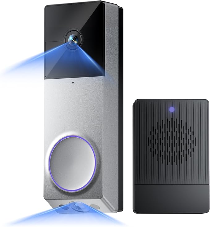 WYZE Wireless Duo Cam Video Doorbell, Battery Powered, 2K Full HD Video by WYZE