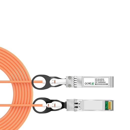 10Gb SFP+ to SFP+ Active Optical Cable 1M/3.3FT OM2 MMF Direct-Attach Fiber by lidkew