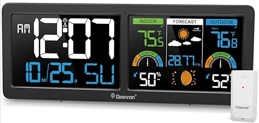 Geevon Weather Stations Wireless Indoor Outdoor Thermometer by GEEVON