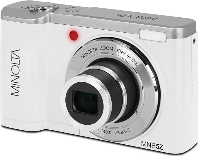 Minolta 56MP Dual Lens Digital Camera – 5X Optical Zoom, 5K Ultra HD Video by Minolta