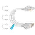 Cat6 Slim Patch Cables 0.5 Feet 10-Pack White, Cat6a Patch Cables 10Gbps 550MHz by Unknown