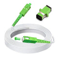 30ft SC/APC to SC/APC Fiber Optic Internet Cable, Armored Single Mode Patch by Bangun