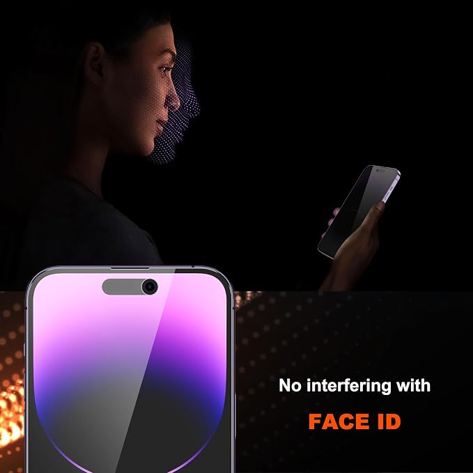 YMHML 2 Pack for iPhone 14 Pro Max Privacy Screen Protector, Upgrade Anti Spy - Image 4