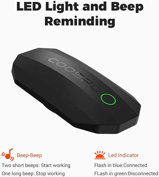 COOSPO Bluetooth Heart Rate Monitor Chest Strap H808S, ANT+ BLE HR Monitor Chest - Image 2