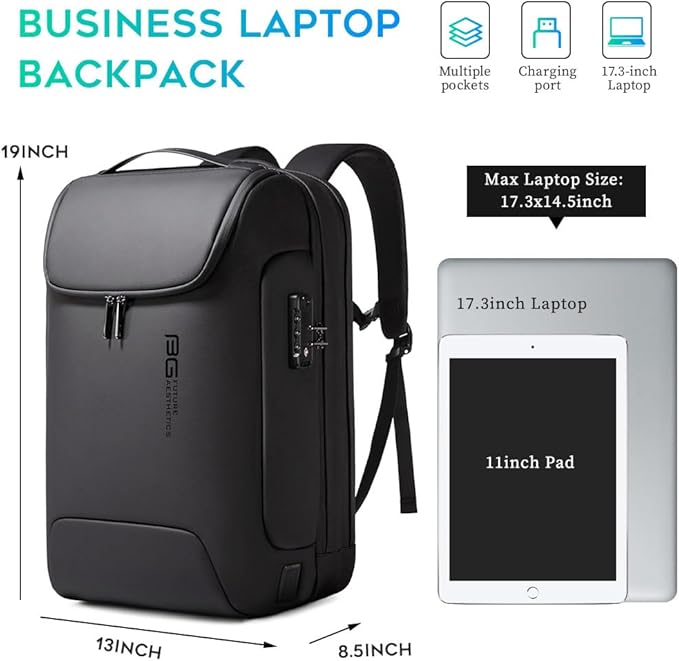 BANGE Men's Anti-Theft Backpack, Waterproof Fashion Travel Backpacks, High Tech - Image 5