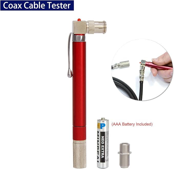 Coaxial Cable Crimper Kit, Coax Cable Tester, rg6 rg59 Compression Tool - Image 2