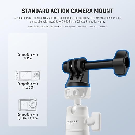 NEEWER Basics Mini Desk Selfie Stick Tripod Compatible - Image 5