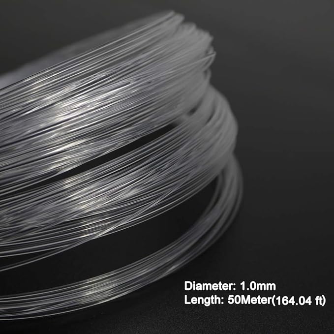 AZIMOM PMMA Plastic End Glow Fiber Optic Cable 1mm 50m/Roll - Image 6