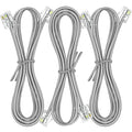 NECABLES 3Pack Phone Cord 6ft Telephone Cord Phone Cable RJ11 6P4C Male to Male by NECABLES