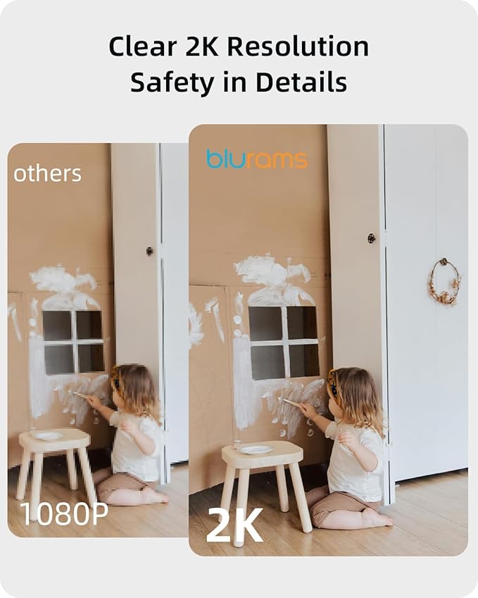 Security Camera 2K, blurams Baby Monitor Dog Camera 360-degree - Image 4