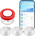 Water Leak Detector WiFi Kit 1+3 Sensors, 100dB Alarm, APP Push by Nestool
