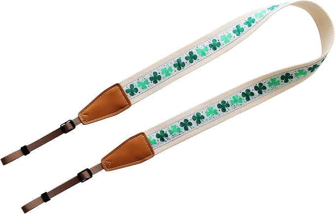 Original Design Personalized Adjustable Camera Strap Celtic Style Lucky Clover - Image 2