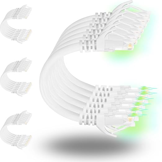 Rapink Patch Cables Cat6 3ft, Ethernet Patch Cable 10G Support, Cat 6 Patch by Rapink