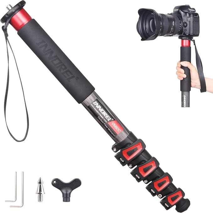 Camera Monopod INNOREL VM80C Carbon Fiber Portable Compact Lightweight Travel by INNOREL