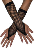 Seeksmile Women's Girls 80's Theme Party Emo Fingerless Arm Fishnet Gloves by Seeksmile