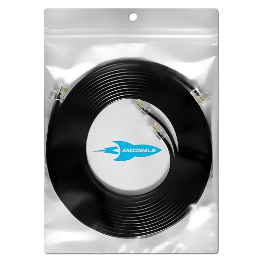 AmzDeals 2-Pack 4 Feet Black RJ12 6P6C Straight Wired Cable, Pro Grade Data and - Image 2