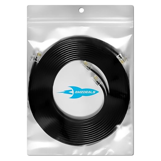 AmzDeals 2-Pack 6 Feet Black RJ12 6P6C Straight Wired Cable, Pro Grade Data and - Image 2