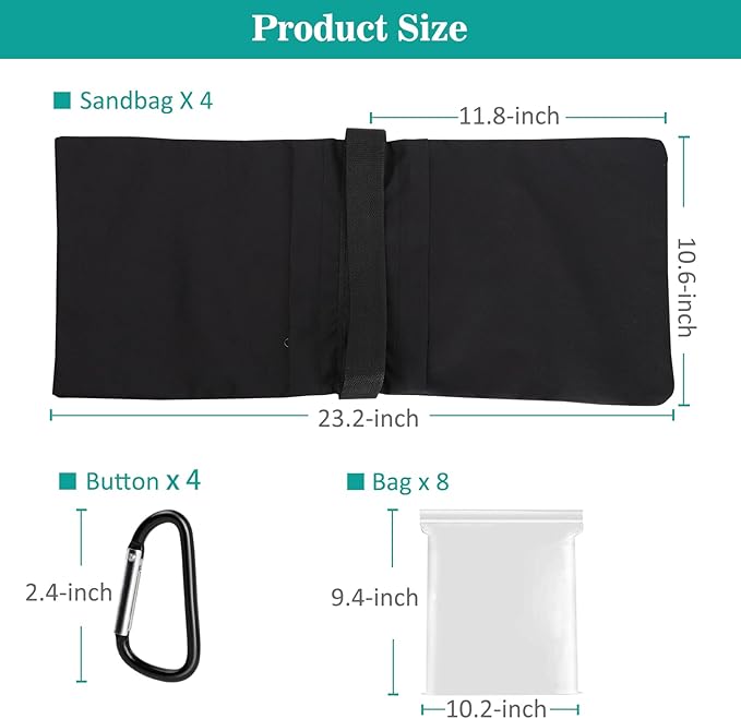 Aimosen 4 Packs Sandbags Weight Bags - Image 5