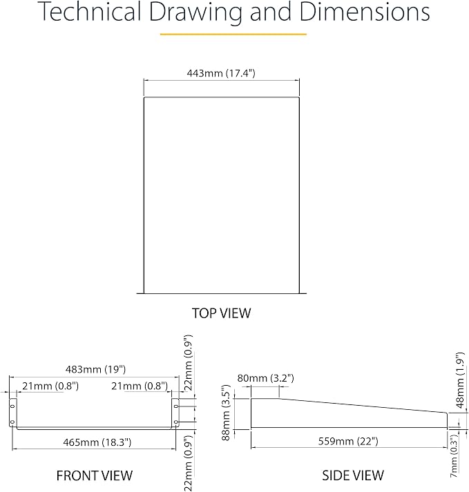 StarTech.com 2U Server Rack Shelf - Image 6