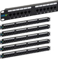 ICC CAT5e Patch Panel, UL Listed & PoE++ Rated Gigabit Applications, Rackmount by ICC